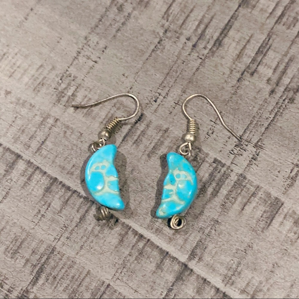 🎉2 FOR $10🎉Turquoise Moon Earrings